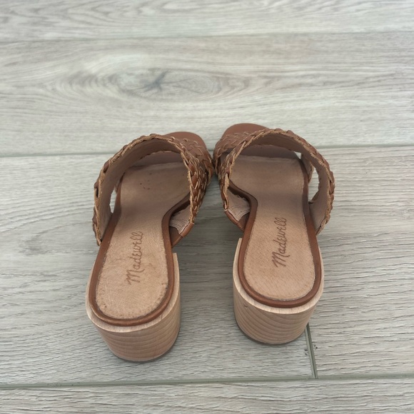 Madewell Brown Woven Heeled Double Strap Sandals 6.5 - Picture 5 of 6